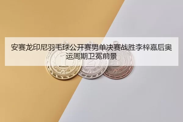 安赛龙印尼羽毛球公开赛男单决赛战胜李梓嘉后奥运周期卫冕前景